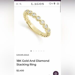 LAGOS 18k Gold and Diamond Ring